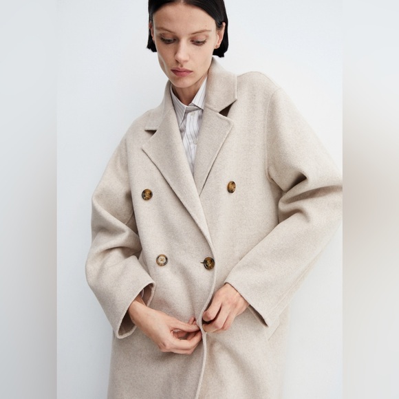 Mango Handmade Oversized Wool Coat XXS - Picture 3 of 12